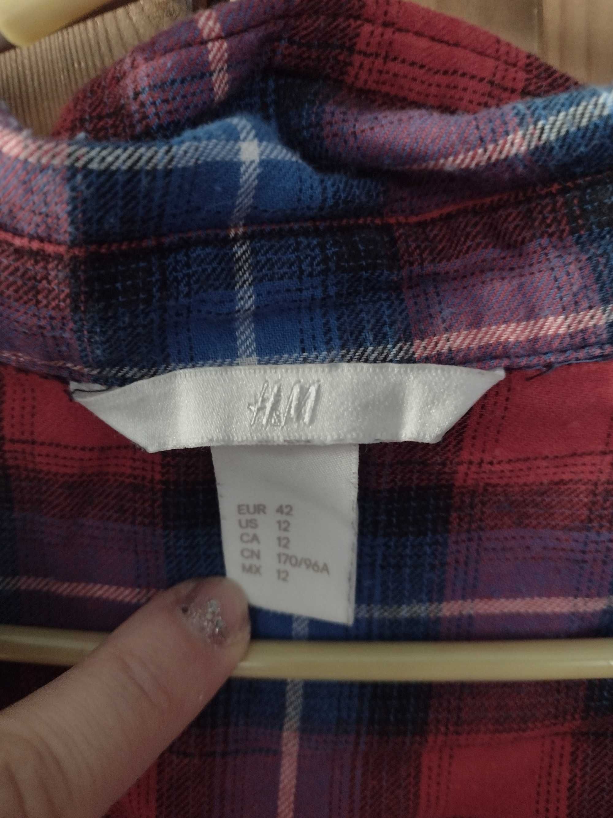 Sprzedam damską koszulę w kratkę H&M 42