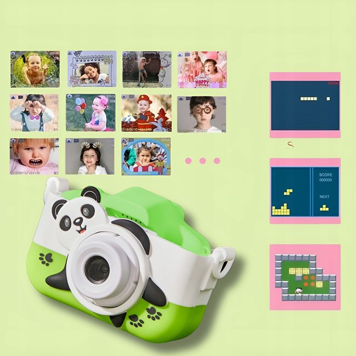 Aparat Fotograficzny Cyfrowy Dla Dzieci 40Mpx Kamera Gry + Karta 32Gb