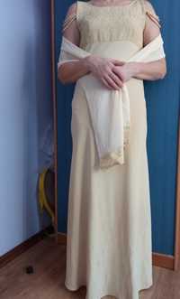 Suknia długa z szalikiem