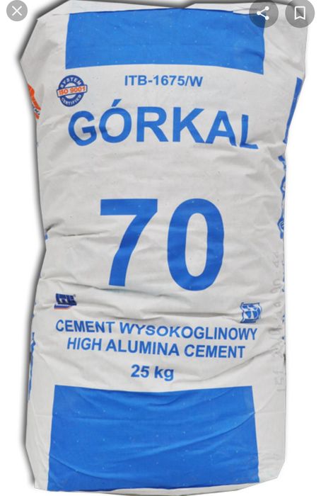 Cement biały Górkal + grys szamotowy