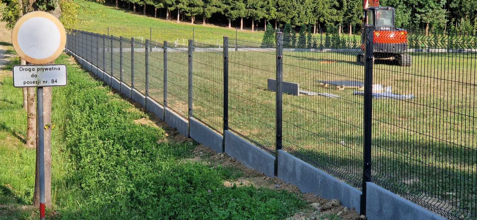 Ogrodzenie Panelowe Sprzedaż Montaż 123 cm Grafit