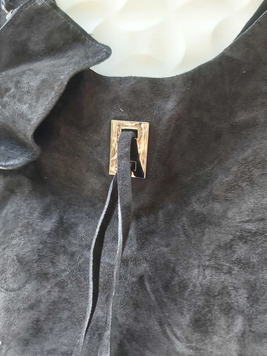 NOWA oryginalna zamszowa torebka worek CREOLE zamszowa czarna