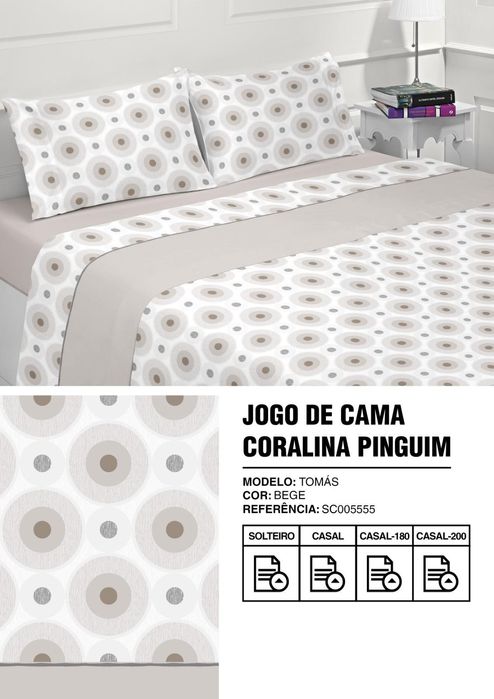 Lençóis coralina casal capa 160x2m