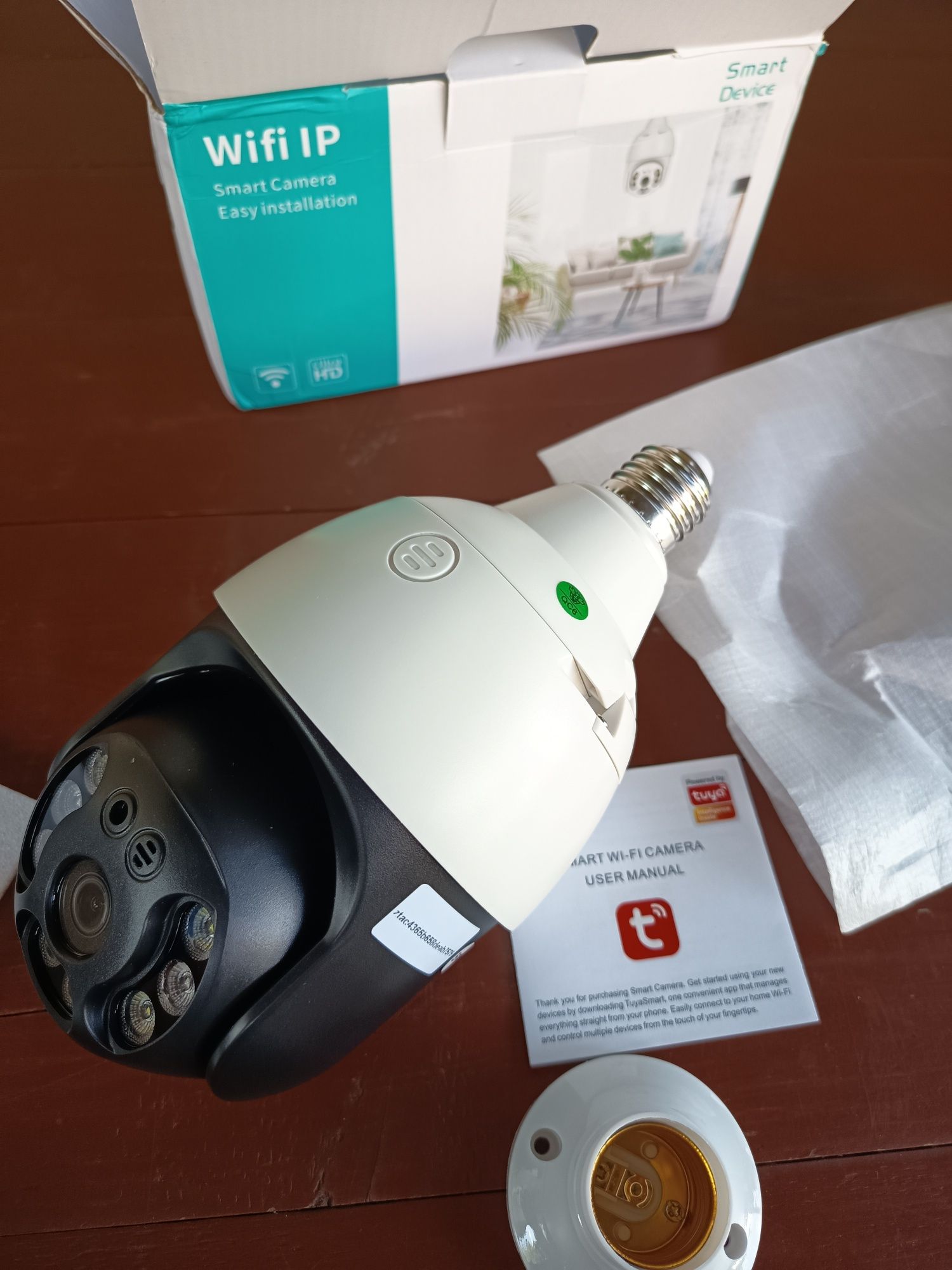 Kamera IP WiFi 5MP PTZ 360° na gwint E27 Nowa