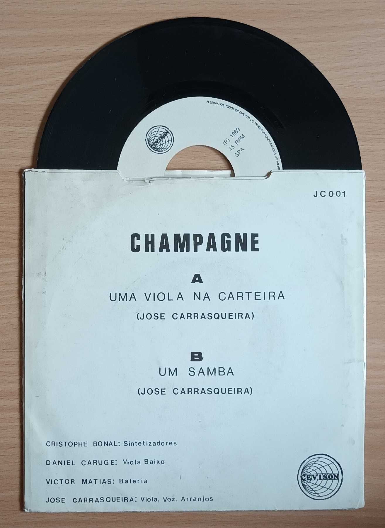 CHAMPAGNE Uma Viola SINGLE 1989 obscuridade do Rock Português