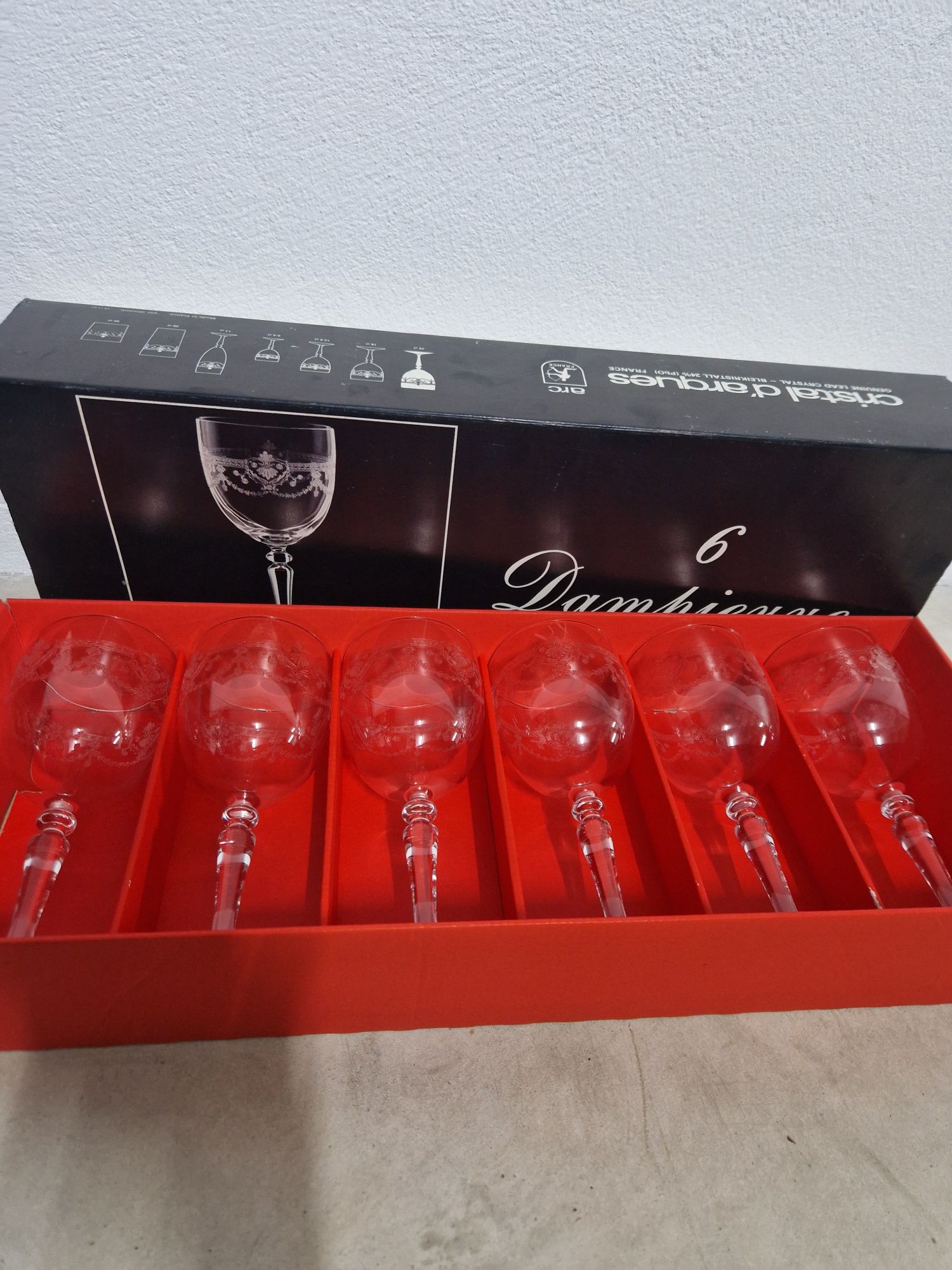 Conjunto Copos Cristal D'arques Dampierre