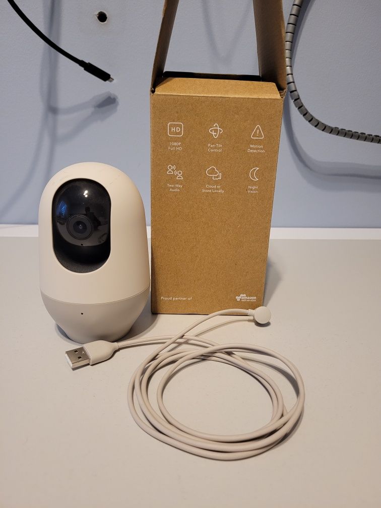 Elektroniczna niania kamera, Alexa/google assistant nooie cam 360