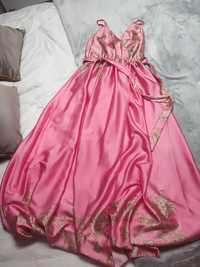 Włoska letnia sukienka, różowa