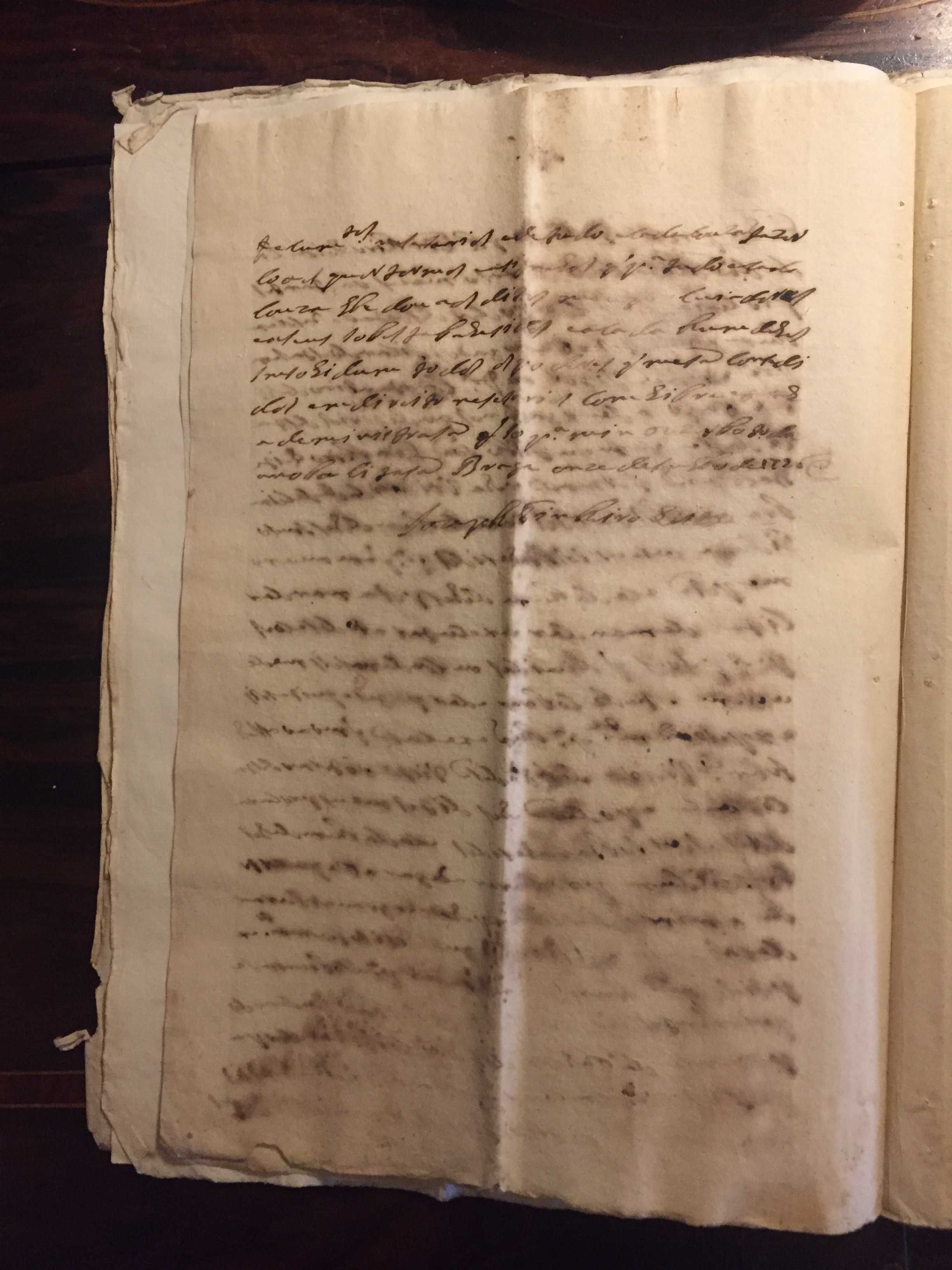 Manuscrito (incompleto). Braga, Quinta de Santa Tecla, 1726