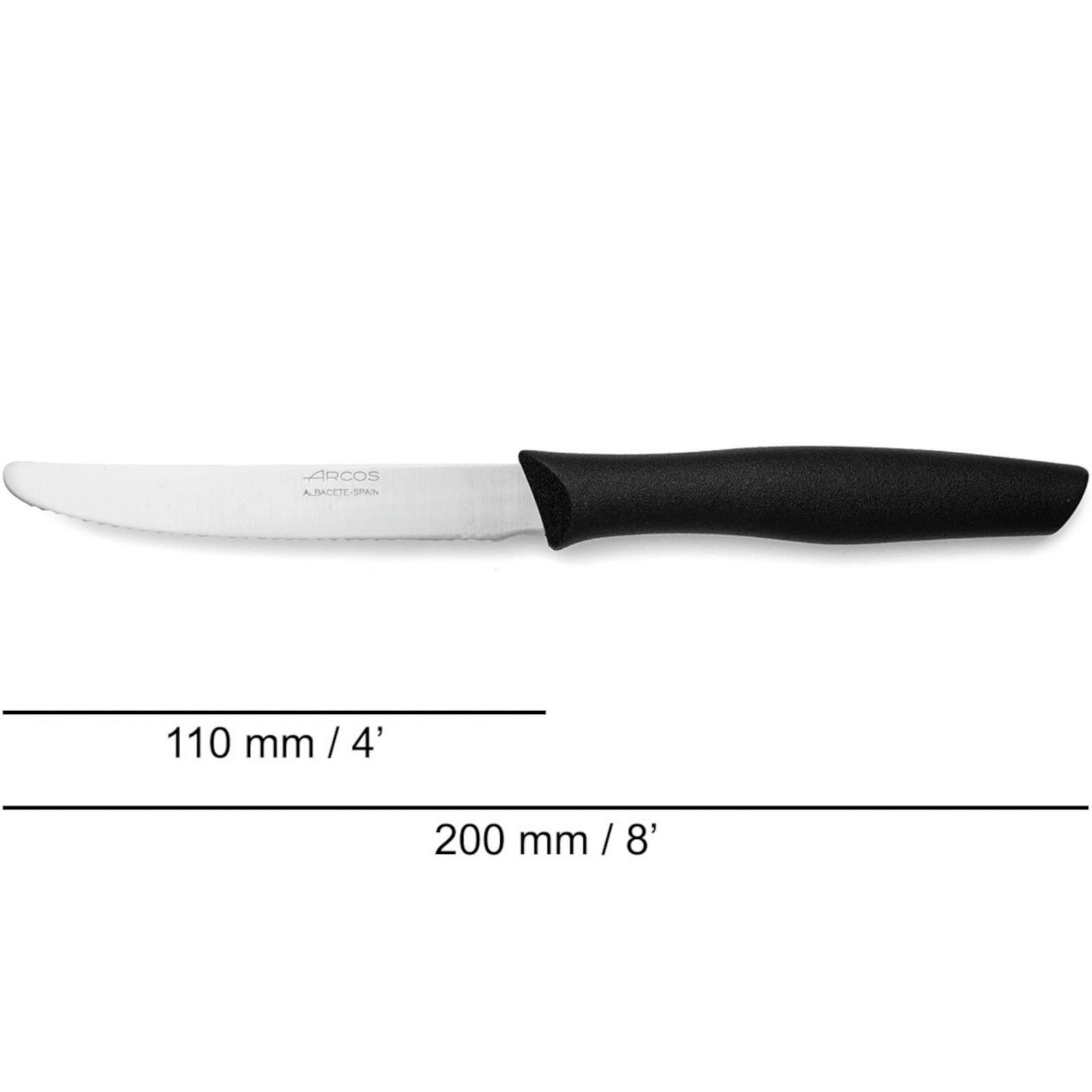 nóż stołowy ząbkowany nova dł. 110/220 mm