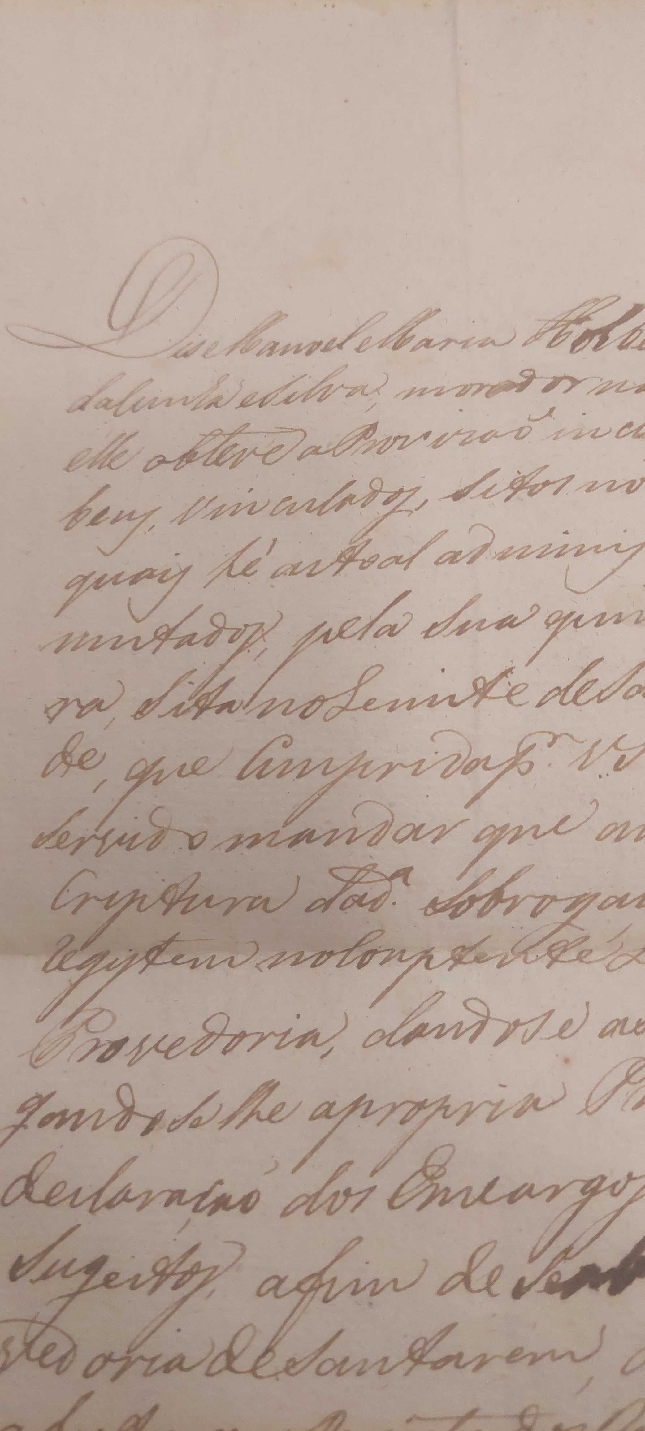 1822 manuscrito assinatura de rei ?Guarda