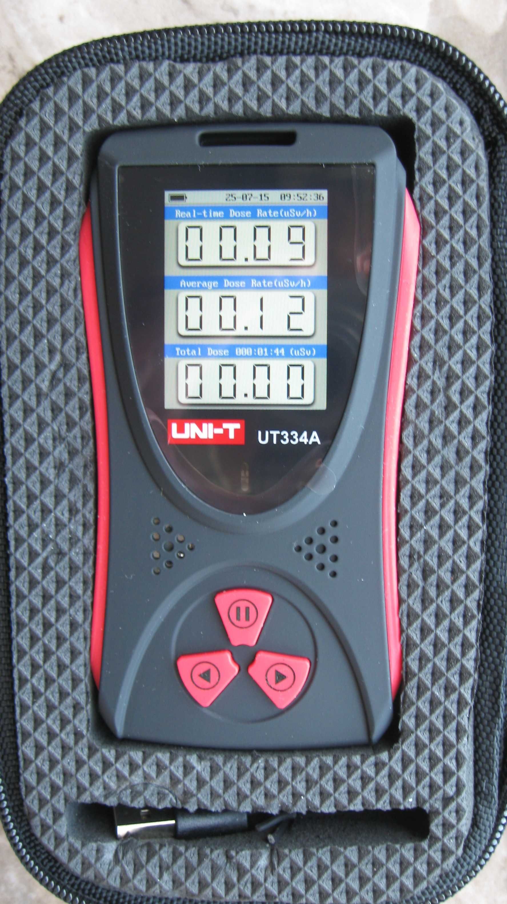 Дозиметр радиации UNI-T UT334A, счетчик гейгера.