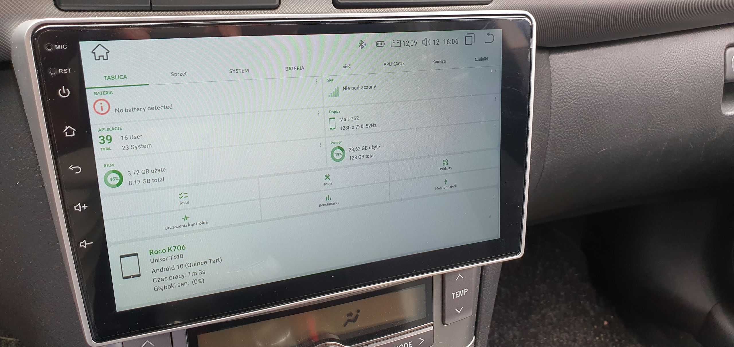 Radio samochodowe 9 cali Android 8gb RAM 128gb ROM Avensis T25