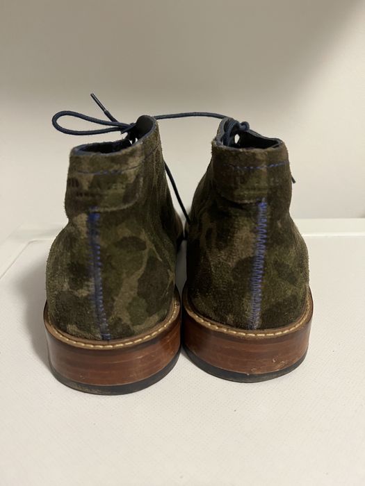 Zielone khaki moro zamszowe męskie sztyblety botki Ted Baker roz. 42