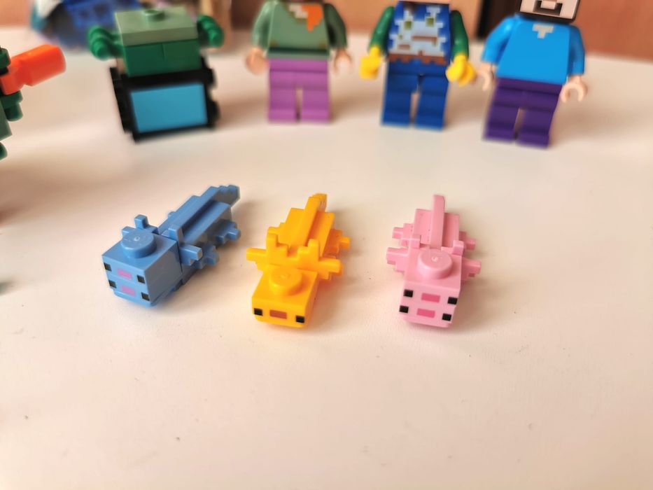 Klocki LEGO Minecraft figurki akcesoria aksolotle guardian