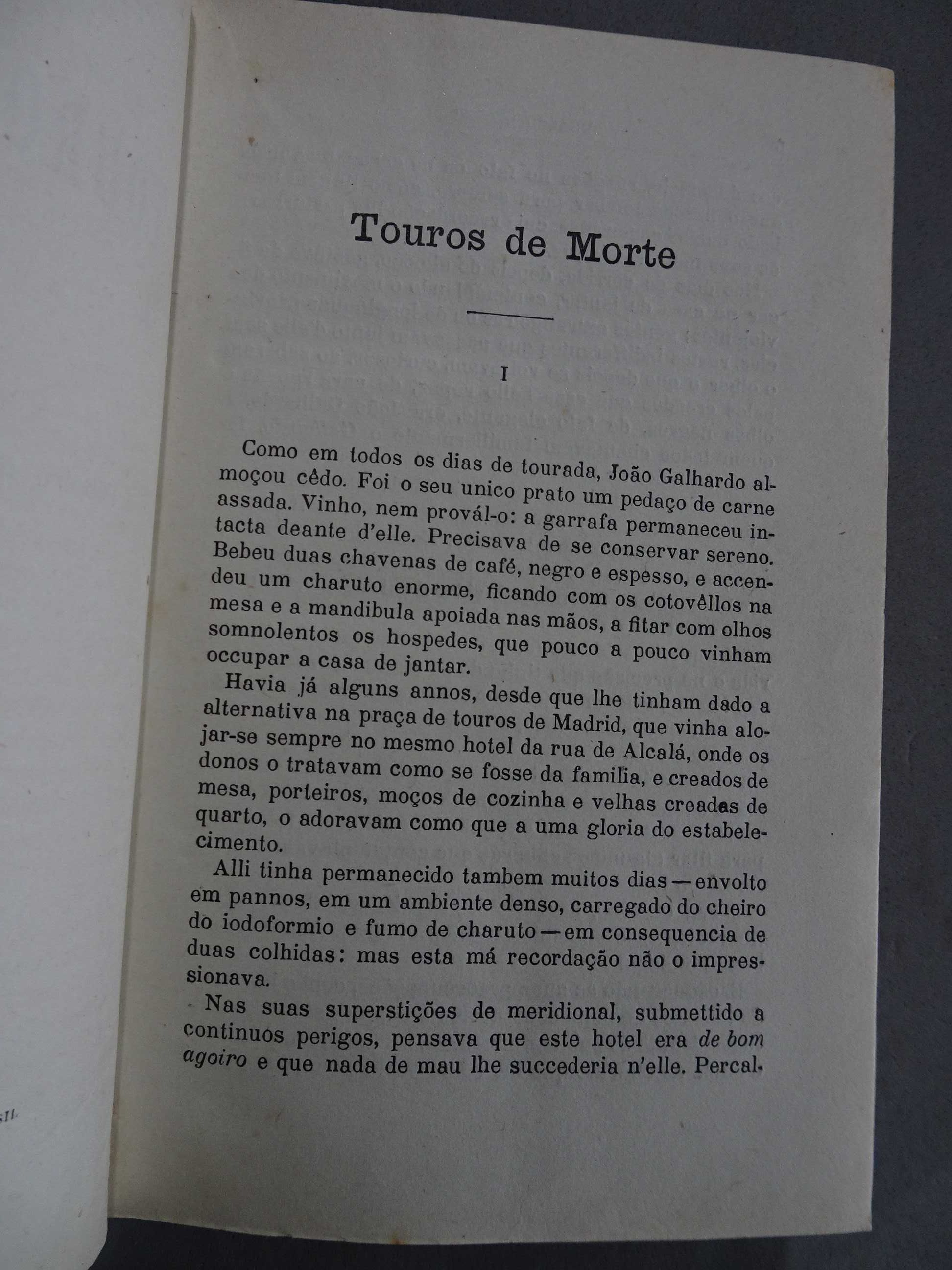 Antigo livro B. Ibañez - Touros de Morte