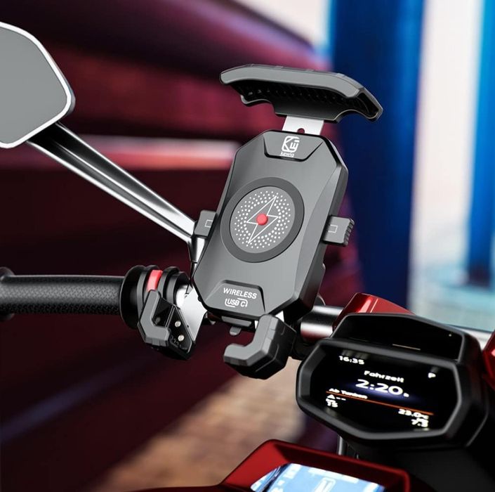 DGHJO Uchwyt motocyklowy na telefon z ładowarką