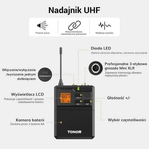 System mikrofonów bezprzewodowych TONOR  R488