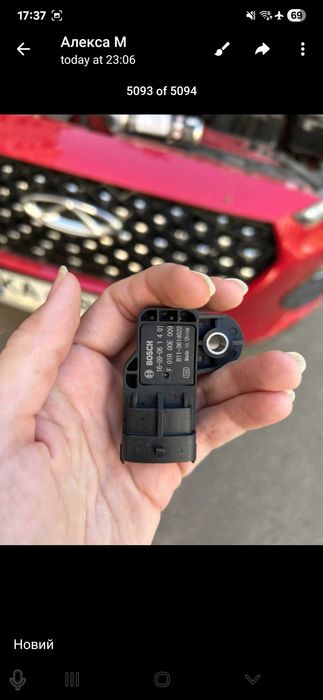 Датчик массового расхода воздуха F01R00E009 ориг Chery Tiggo 4...8 pro