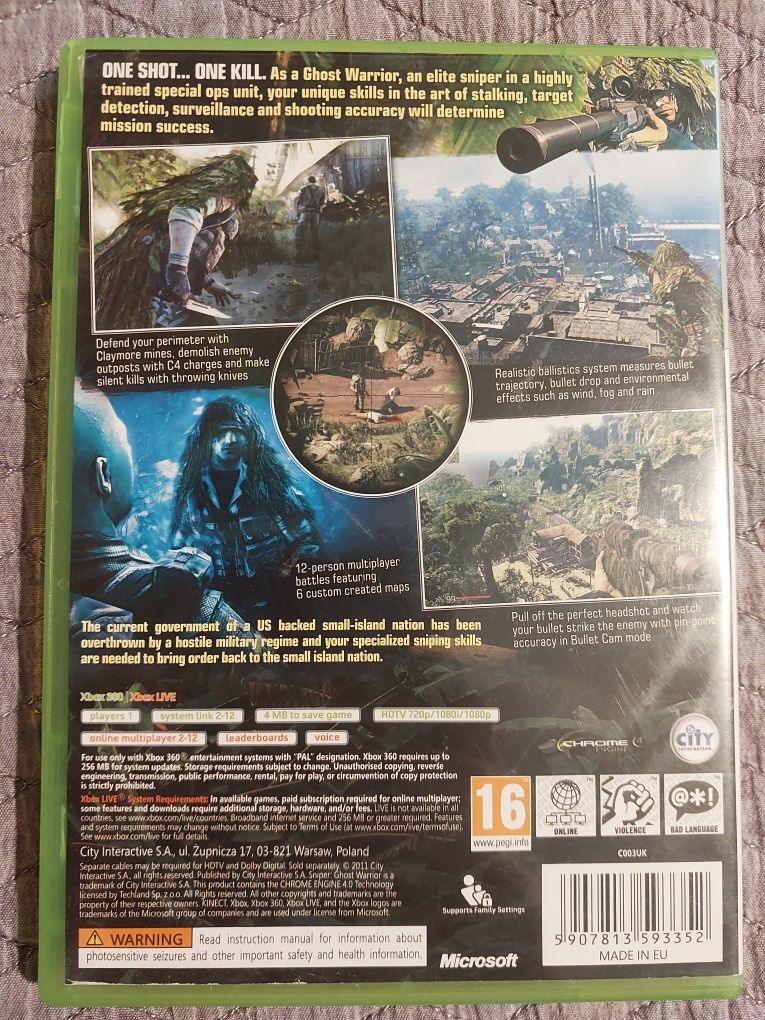 Sniper ghost warrior xbox 360