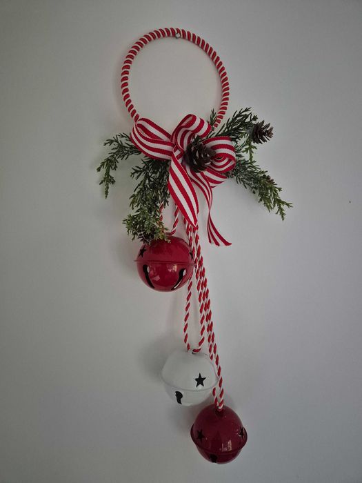 Dzwonki choinkowe Zawieszki na drzwi, ozdoba na ścianę Kokarda Wieniec