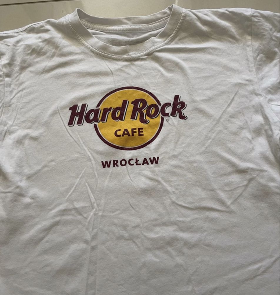 Koszulka HARD ROCK CAFE Wrocław biały tshirt krótki rękaw rozmiar 152