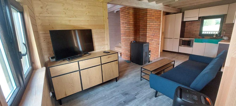 Domek drewniany na Mazurach do wynajęcia - sauna, balia !!