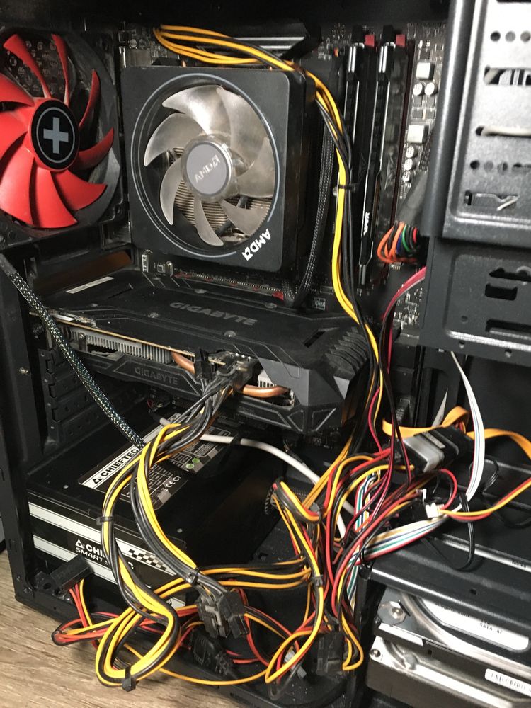 Компьютер Ryzen 7 2700X, RAM 16gb,  GF1060, Chiftec, клавіатура, мишка