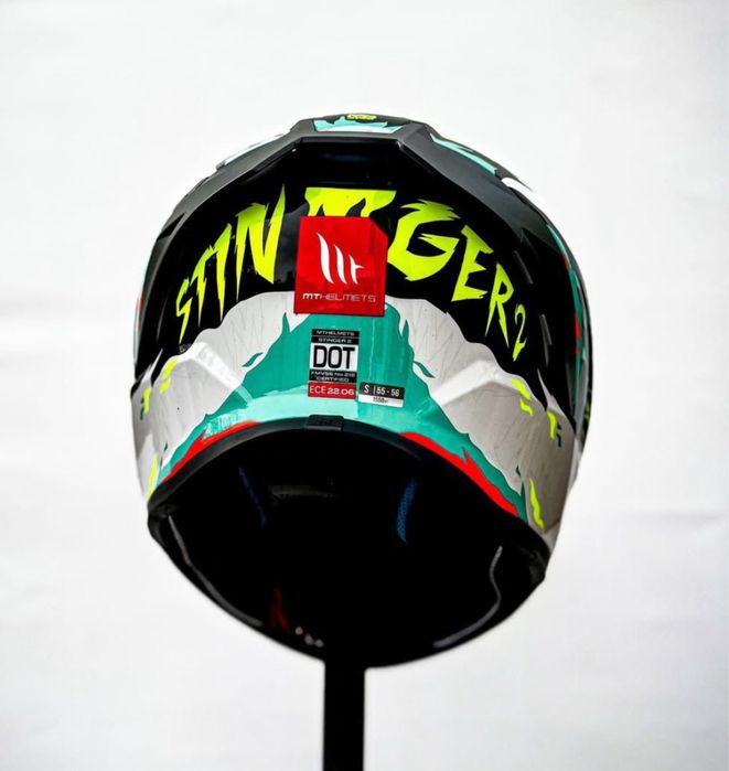 Мото шолом MT stinger 2, шлем мт стінгер 2 інтеграл, іспанський жовтий