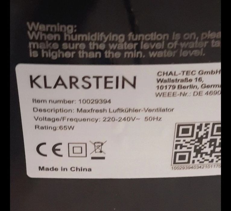 Klimator Klarstein 3 w 1