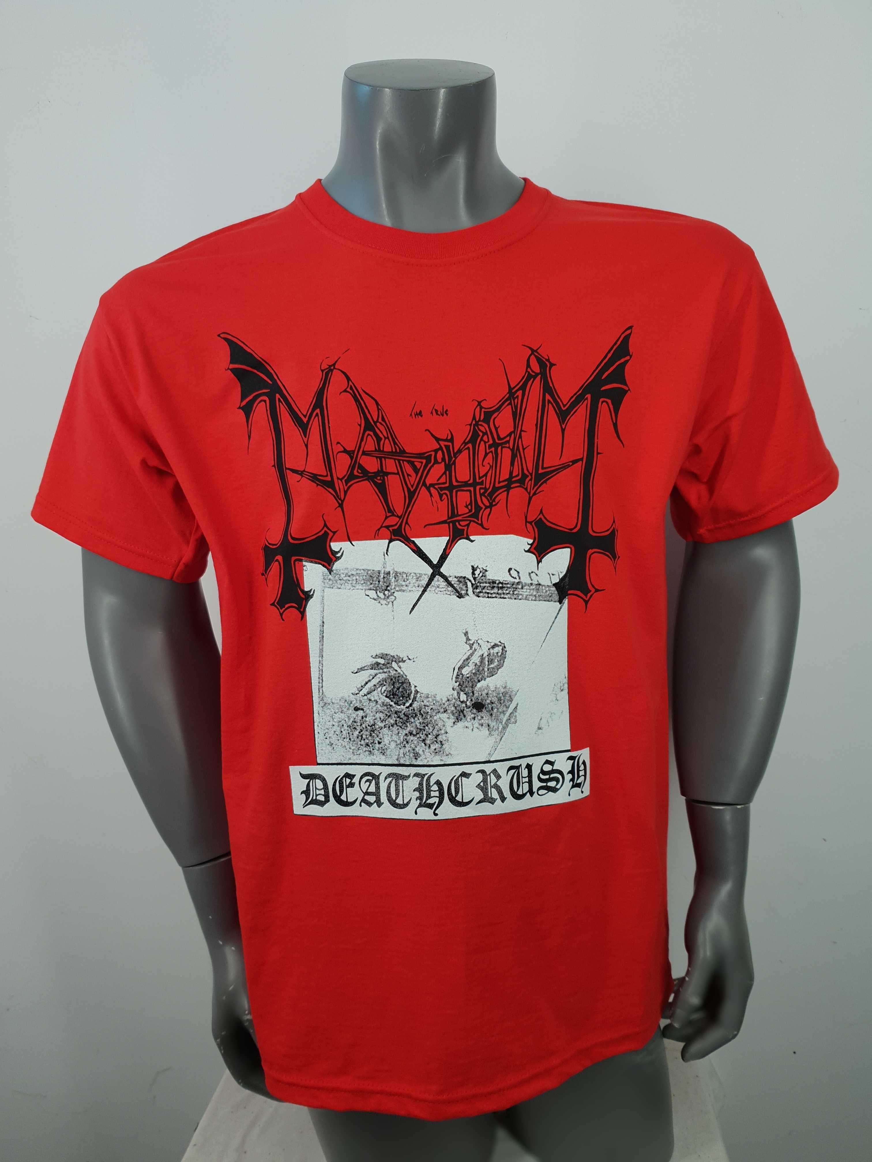 T-Shirt Mayhem, Deadcrush, Red, Black Metal, Sitodruk