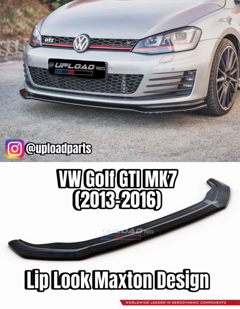 Vw Golf 7 GTI - Lip Frontal Lamina Spoiler Splitter Aba Volkwagen