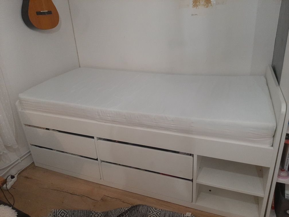 Łóżko IKEA 90x200 cm, białe
