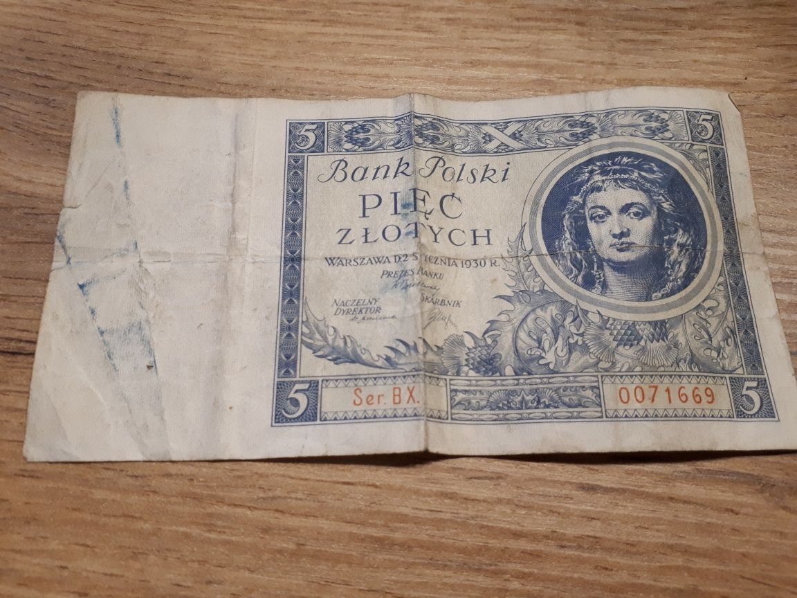 5 złotych 1930 banknot
