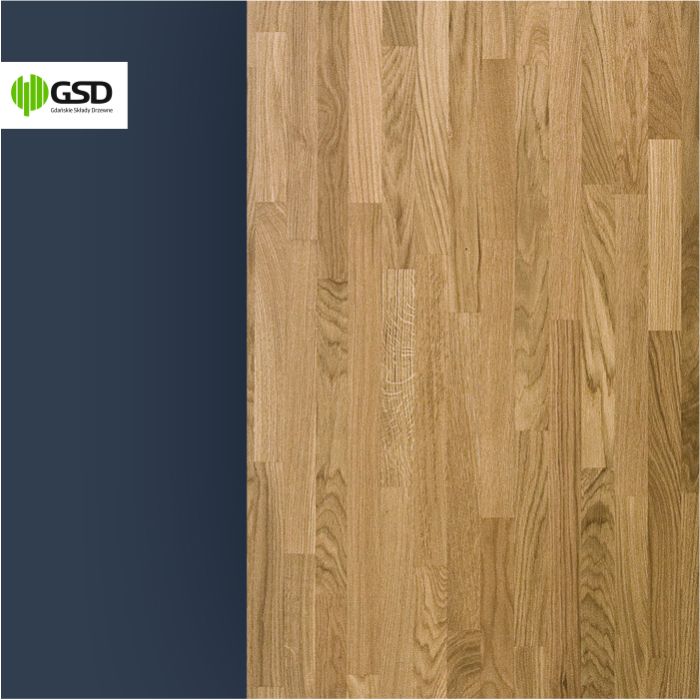 Blat dębowy 40 x 640 x 3020 mm gr. BLATY DĘBOWE kl. A/C