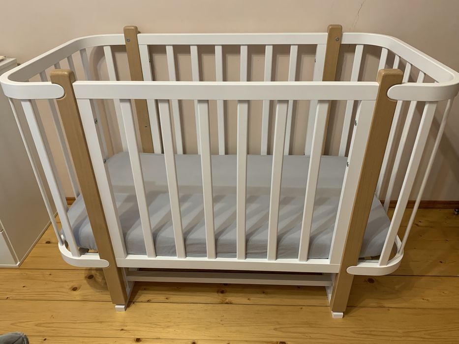 Ліжечко 120*60 Престиж + матрас + наматрацник + простирадло на гумці