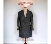 Płaszcz Ulster, Polo Coat, Marco O'polo, wełniany, dwurzędowy, tweed