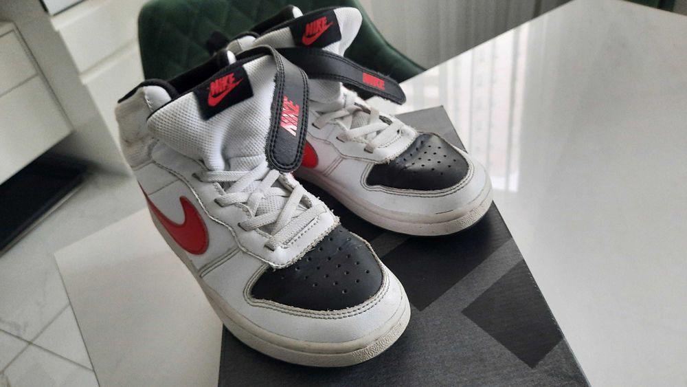 Кросівки дитячі Nike COURT BOROUGH MID 2 (TDV) червоно-чорно-білі