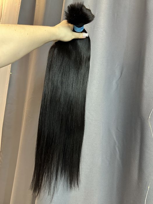 Волосся чорне натуральне 65 см