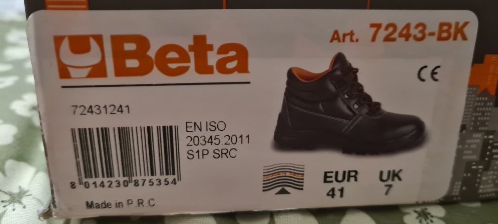 Buty robocze stalkapy rozmiar 41 BETa 7243BK