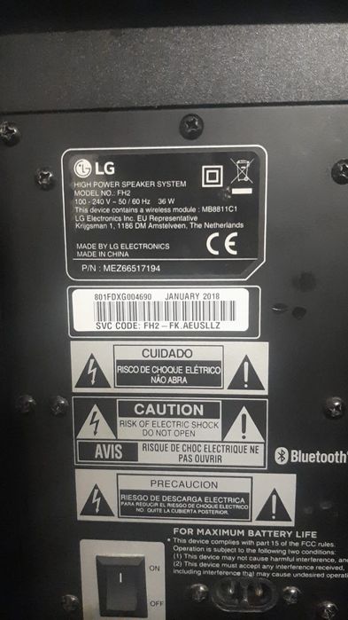 Caixa de som , LG