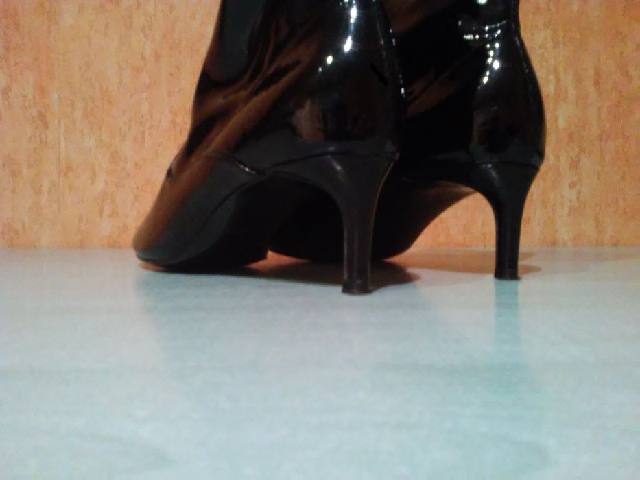 buty botki - ZARA- roz. 38, stretch/skarpeta; obcas 5cm