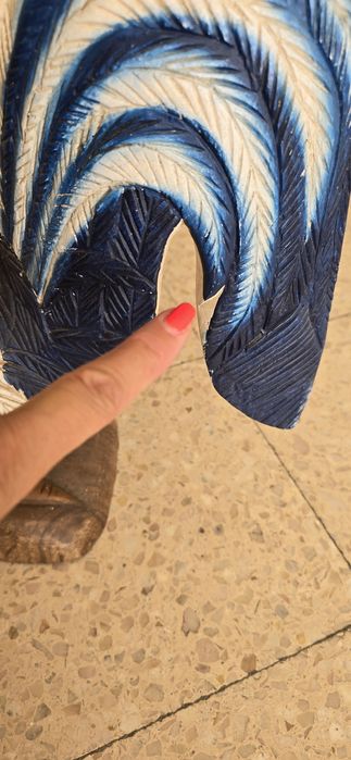 2 Galos antigos em madeira