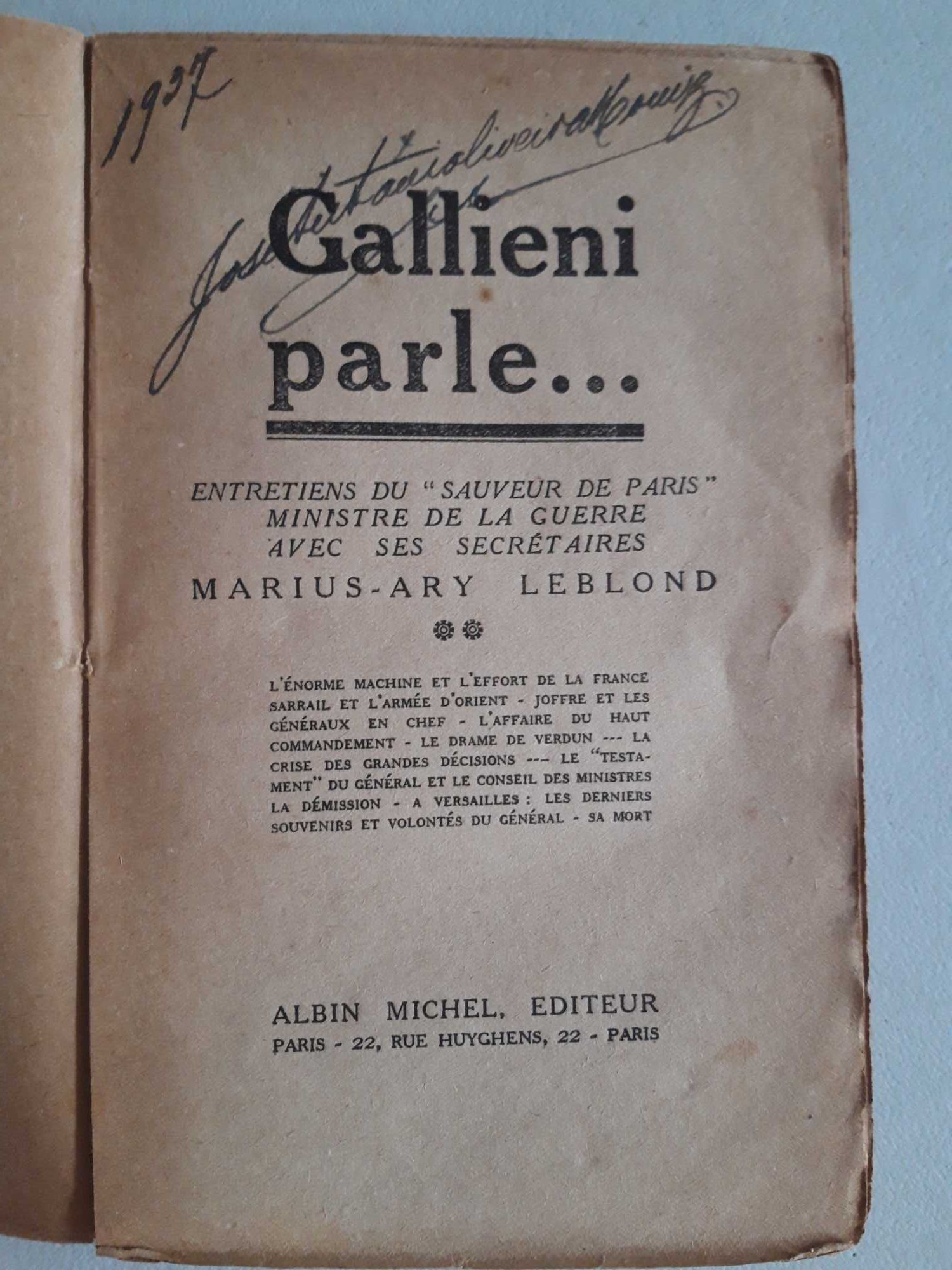 Livro- Ref CxC - Gallieni parle