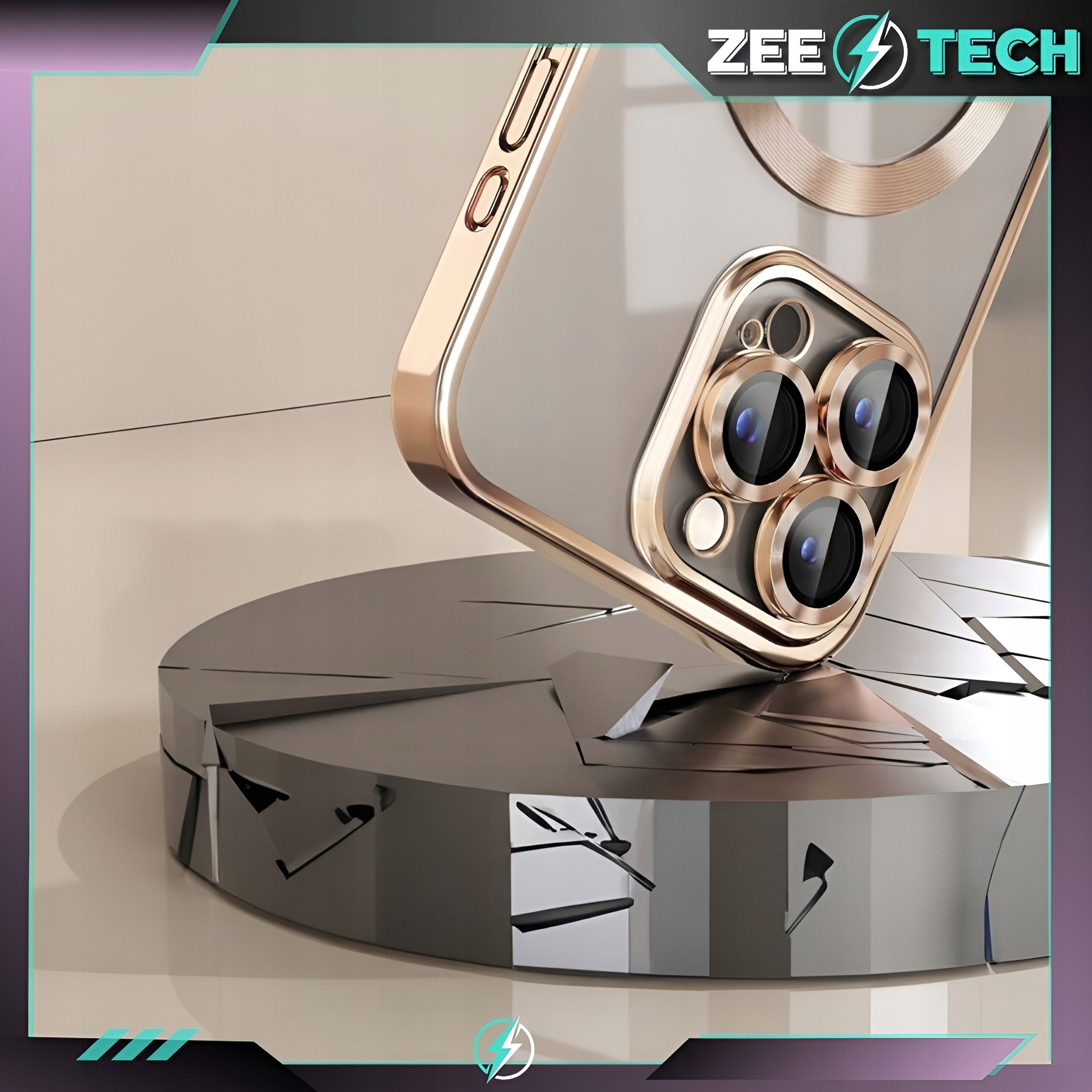 Etui Do Iphone 15 Pro Magsafe Case Pokrowiec Obudowa Osłona + Szkło