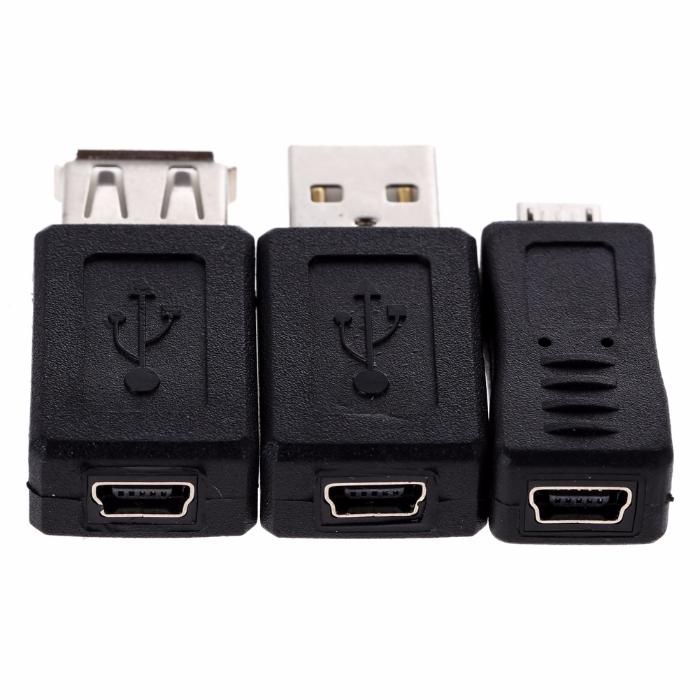 Adaptador, conversor, USB, micro, mini, M F