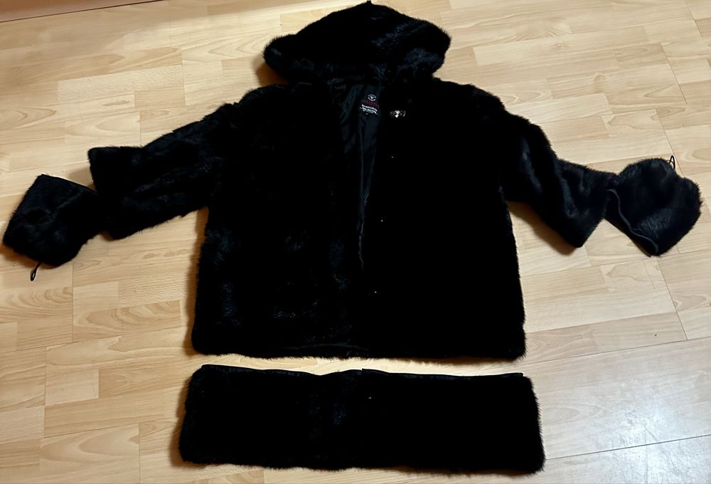 Шуба з дикої норки AOXUEFUR в ідеальному стані!