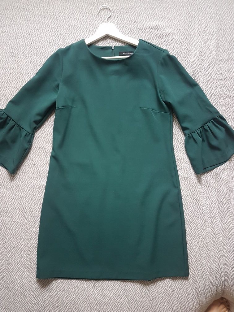 Sukienka Reserved r. 38 zieleń butelkowa