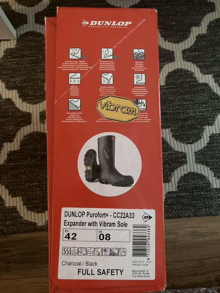 Kalosze robocze Dunlop Purofort+ Expander Vibram