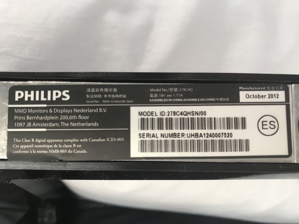 Monitor LCD Philips 27”com Ambiglow
